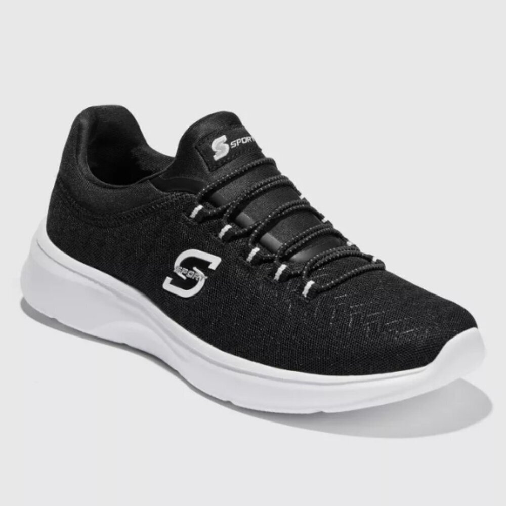 S Sport By Skechers Women's Rummie 2.0 Sneakers Black Low Top Sz 11 Memory Foam